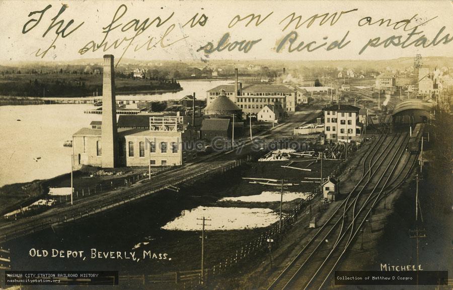 Postcard: Old Depot, Beverly, Massachusetts